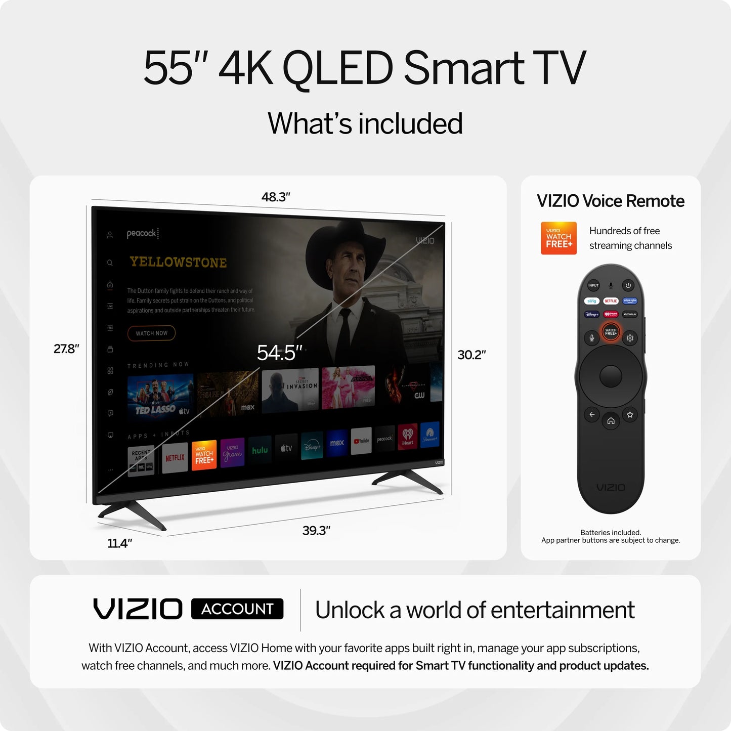 55" Class Quantum 4K QLED HDR Smart TV (NEW) M55Q6-L4