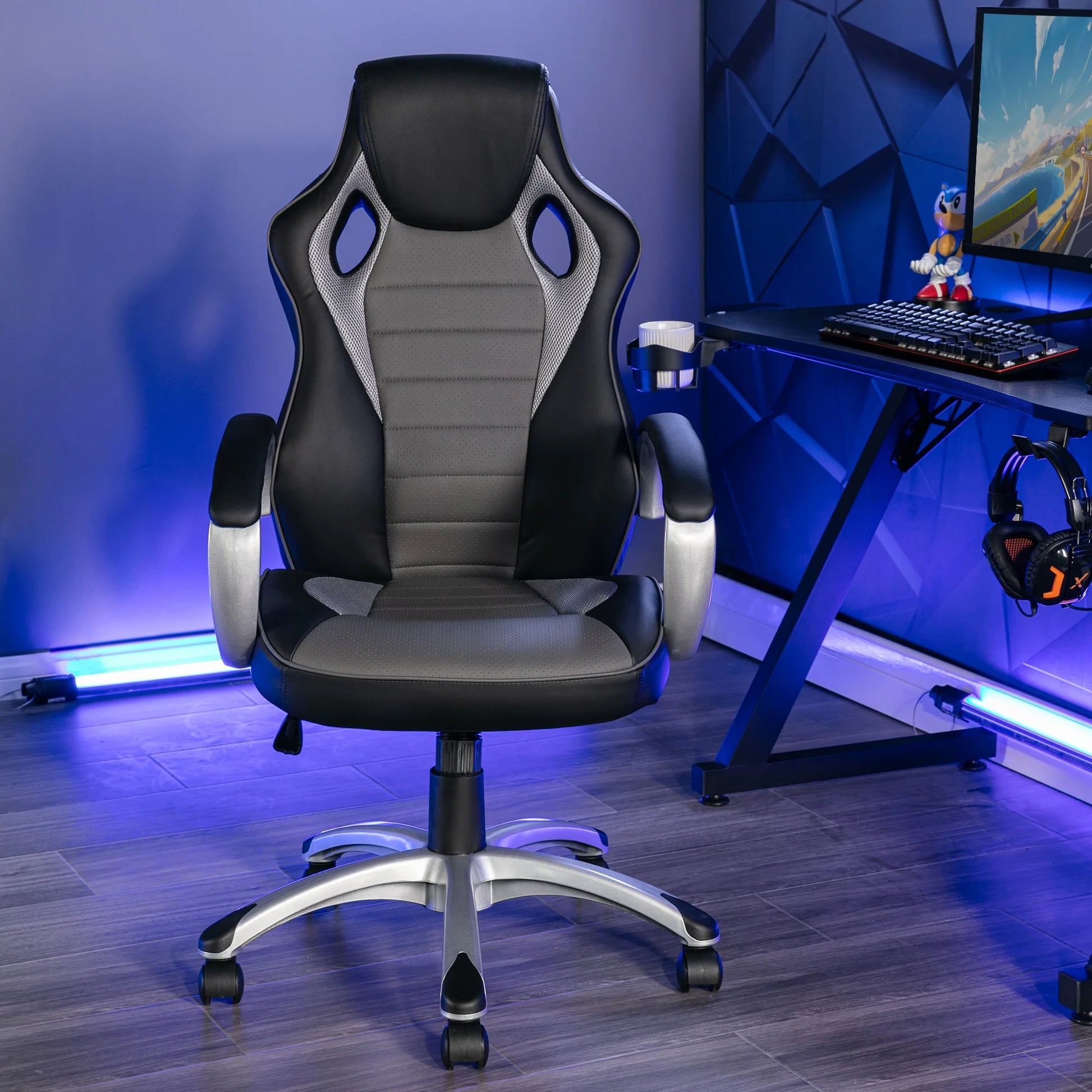 Rogue 2.0 Bluetooth PC Chair, Gray, 25.6 X 23.62 X 43.5