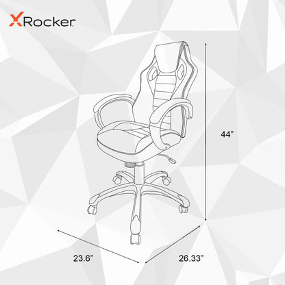 Rogue 2.0 Bluetooth PC Chair, Gray, 25.6 X 23.62 X 43.5